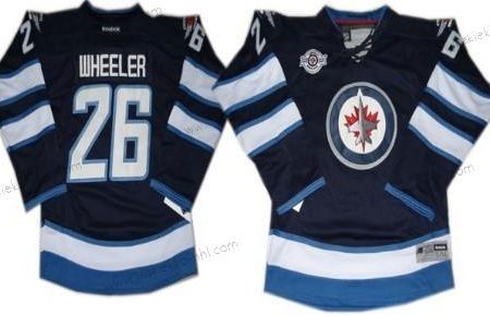 Lasten Winnipeg Jets #26 Blake Wheeler Laivastonsininen Sininen Paita