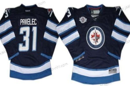 Lasten Winnipeg Jets #31 Ondrej Pavelec Laivastonsininen Sininen Paita