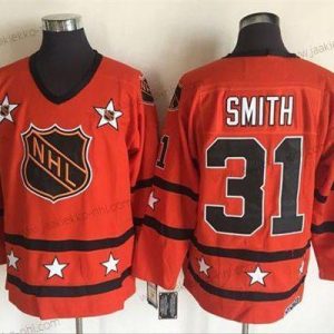 Miesten 1972-81 NHL All-Star #31 Billy Smith Oranssi CCM Ommeltu Vintage Jääkiekko Paita