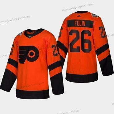 Miesten #26 Christian Folin Philadelphia Flyers Coors 2019 Stadium Series Oranssi Aito Paita