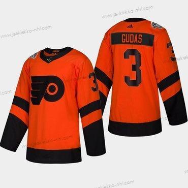 Miesten #3 Radko Gudas Philadelphia Flyers Coors 2019 Stadium Series Oranssi Aito Paita