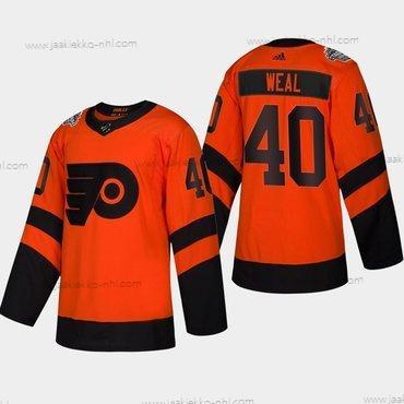 Miesten #40 Jordan Weal Philadelphia Flyers Coors 2019 Stadium Series Oranssi Aito Paita