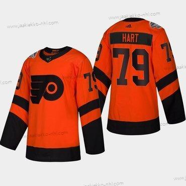 Miesten #79 Carter Hart Philadelphia Flyers Coors 2019 Stadium Series Oranssi Aito Paita