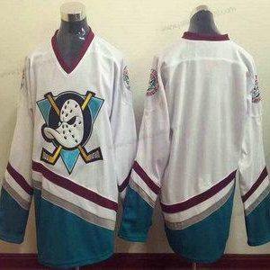 Miesten Anaheim Mighty Ducks Tyhjä 1995-96 Valkoinen CCM Vintage Paita