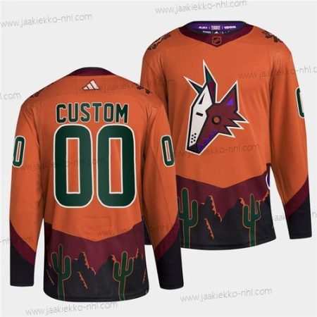 Miesten Arizona Coyotes Mukautettu Oranssi 2022-23 Käänteinen Retro Ommeltu Paita