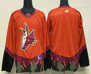 Miesten Arizona Coyotes Tyhjä Oranssi 2022 Käänteinen Retro Ommeltu Paita