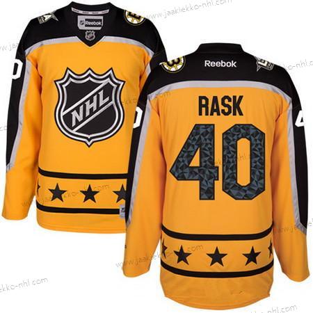 Miesten Atlantic Division Boston Bruins #40 Tuukka Rask Reebok Keltainen 2017 NHL All-Star Ommeltu Jääkiekko Paita