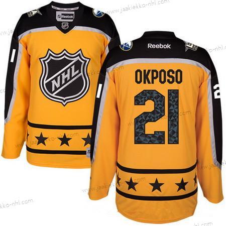 Miesten Atlantic Division Buffalo Sabres #21 Kyle Okposo Reebok Keltainen 2017 NHL All-Star Ommeltu Jääkiekko Paita