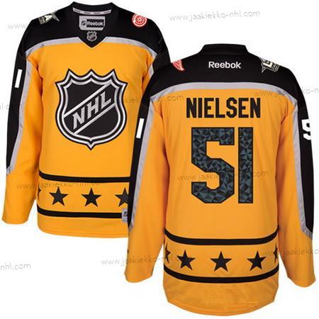 Miesten Atlantic Division Detroit Red Wings #51 Frans Nielsen Reebok Keltainen 2017 NHL All-Star Ommeltu Jääkiekko Paita