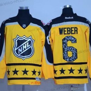 Miesten Atlantic Division Montreal Canadiens #6 Shea Weber Reebok Keltainen 2017 NHL All-Star Ommeltu Jääkiekko Paita