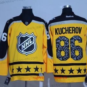 Miesten Atlantic Division Tampa Bay Lightning #86 Nikita Kucherov Reebok Keltainen 2017 NHL All-Star Ommeltu Jääkiekko Paita