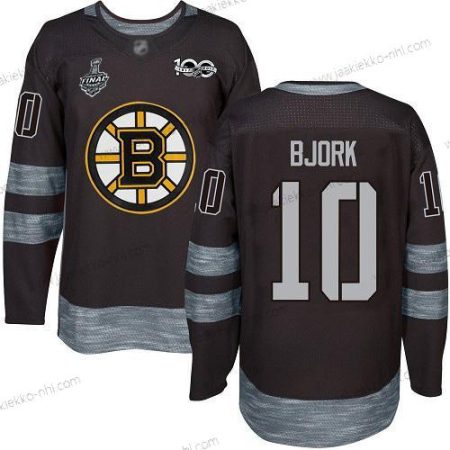 Miesten Boston Bruins #10 Anders Bjork Musta 1917-2017 100th Vuosipäivä 2019 Stanley Cup Final Bound Ommeltu Jääkiekko Paita