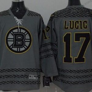 Miesten Boston Bruins #17 Milan Lucic Charcoal Harmaa Paita