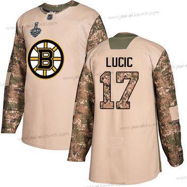 Miesten Boston Bruins #17 Milan Lucic Maastokuvio Aito 2017 Veterans Day 2019 Stanley Cup Final Bound Ommeltu Jääkiekko Paita