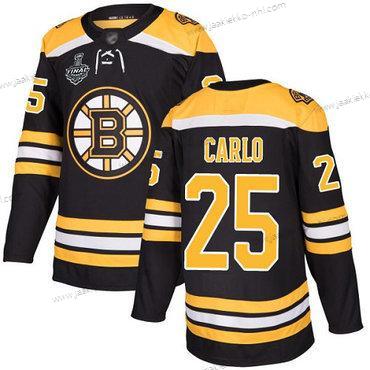 Miesten Boston Bruins #25 Brandon Carlo Musta Kotiottelupaita Aito 2019 Stanley Cup Final Bound Ommeltu Jääkiekko Paita