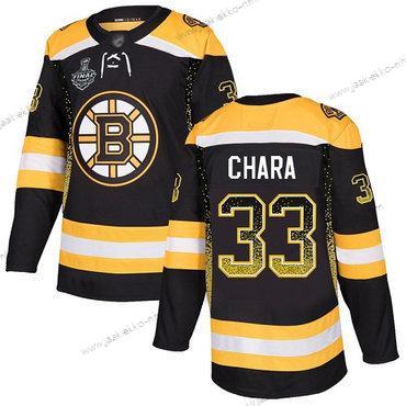 Miesten Boston Bruins #33 Zdeno Chara Musta Kotiottelupaita Aito 2019 Stanley Cup Final Bound Ommeltu Jääkiekko Paita Versio 2