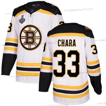 Miesten Boston Bruins #33 Zdeno Chara Valkoinen Road Aito 2019 Stanley Cup Final Bound Ommeltu Jääkiekko Paita