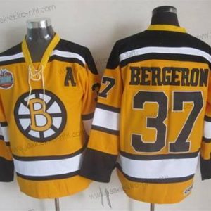 Miesten Boston Bruins #37 Patrice Bergeron 2009-10 Keltainen CCM Vintage Paita