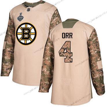 Miesten Boston Bruins #4 Bobby Orr Maastokuvio Aito 2017 Veterans Day Stanley Cup Final Bound Ommeltu Jääkiekko Paita