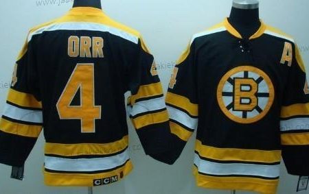 Miesten Boston Bruins #4 Bobby Orr Musta Retro CCM Paita