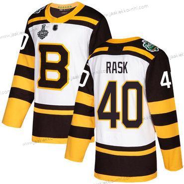 Miesten Boston Bruins #40 Tuukka Rask Valkoinen Aito 2019 Talvi Klassinen 2019 Stanley Cup Final Bound Ommeltu Jääkiekko Paita