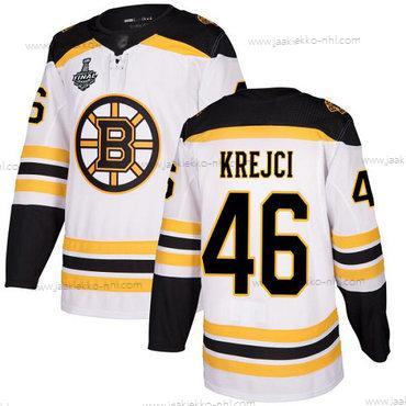 Miesten Boston Bruins #46 David Krejci Valkoinen Road Aito 2019 Stanley Cup Final Bound Ommeltu Jääkiekko Paita