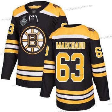 Miesten Boston Bruins #63 Brad Marchand Musta Kotiottelupaita Aito 2019 Stanley Cup Final Bound Ommeltu Jääkiekko Paita