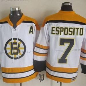 Miesten Boston Bruins #7 Phil Esposito 2007-08 Valkoinen CCM Vintage Paita