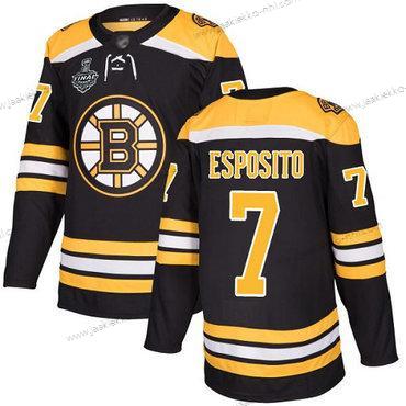 Miesten Boston Bruins #7 Phil Esposito Musta Kotiottelupaita Aito 2019 Stanley Cup Final Bound Ommeltu Jääkiekko Paita