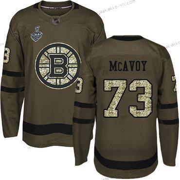 Miesten Boston Bruins #73 Charlie Mcavoy Vihreä Salute to Service 2019 Stanley Cup Final Bound Ommeltu Jääkiekko Paita