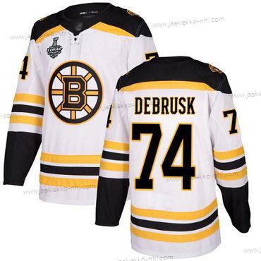 Miesten Boston Bruins #74 Jake Debrusk Valkoinen Road Aito 2019 Stanley Cup Final Bound Ommeltu Jääkiekko Paita