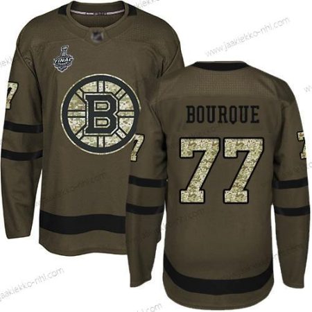 Miesten Boston Bruins #77 Ray Bourque Vihreä Salute to Service 2019 Stanley Cup Final Bound Ommeltu Jääkiekko Paita