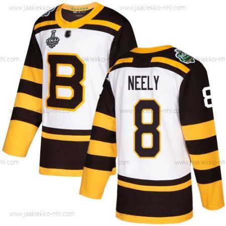 Miesten Boston Bruins #8 Cam Neely Valkoinen Aito 2019 Talvi Klassinen 2019 Stanley Cup Final Bound Ommeltu Jääkiekko Paita