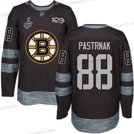 Miesten Boston Bruins #88 David Pastrnak Musta 1917-2017 100th Vuosipäivä 2019 Stanley Cup Final Bound Ommeltu Jääkiekko Paita