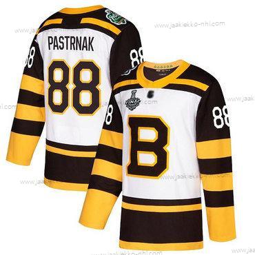 Miesten Boston Bruins #88 David Pastrnak Valkoinen Aito 2019 Talvi Klassinen 2019 Stanley Cup Final Bound Ommeltu Jääkiekko Paita