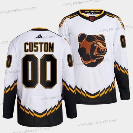 Miesten Boston Bruins Mukautettu Valkoinen 2022 Käänteinen Retro Ommeltu Paita