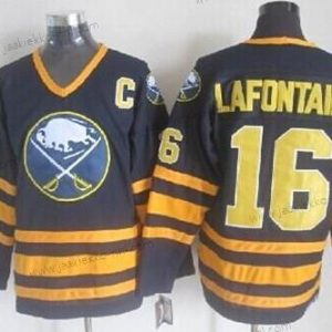 Miesten Buffalo Sabres #16 Pat Lafontaine Laivastonsininen Sininen Retro CCM Paita