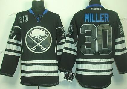 Miesten Buffalo Sabres #30 Ryan Miller Musta Ice Paita