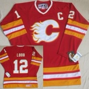 Miesten Calgary Flames #12 Hakan Loob Punainen Vieraspaita Retro CCM Paita