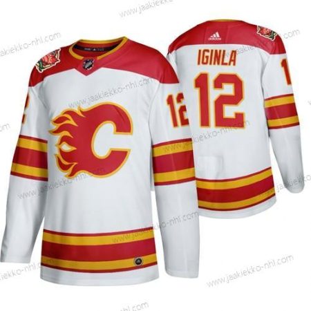 Miesten Calgary Flames #12 Jarome Iginla 2019 Heritage Klassinen Aito Retired Valkoinen Paita