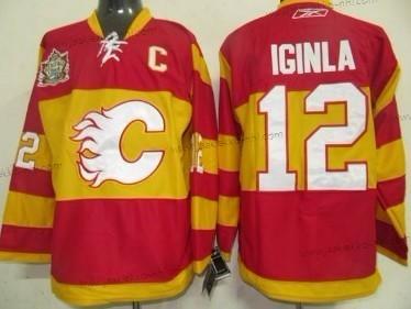 Miesten Calgary Flames #12 Jarome Iginla Punainen Vieraspaita Paita