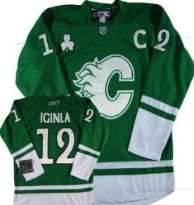 Miesten Calgary Flames #12 Jarome Iginla St. Patrick’S Day Vihreä Paita