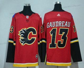 Miesten Calgary Flames #13 Johnny Gaudreau Punainen Kotiottelupaita 2017-2018 Jääkiekko Ommeltu NHL Paita