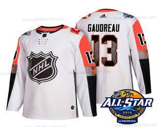 Miesten Calgary Flames #13 Johnny Gaudreau Valkoinen 2018 NHL All-Star Ommeltu Jääkiekko Paita