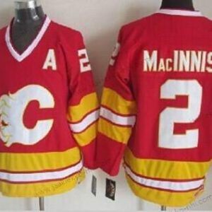 Miesten Calgary Flames #2 Al Macinnis Punainen Vieraspaita Retro CCM Paita