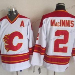 Miesten Calgary Flames #2 Al Macinnis Valkoinen Retro CCM Paita