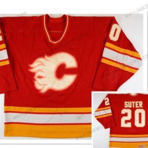 Miesten Calgary Flames #20 Gary Suter Punainen Vieraspaita Retro CCM Paita