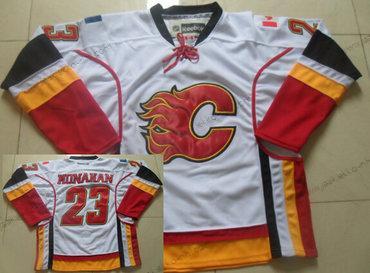 Miesten Calgary Flames #23 Sean Monahan Valkoinen Paita