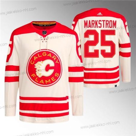 Miesten Calgary Flames #25 Jacob Markstrom 2023 Kerma Klassinen Primegreen Ommeltu Paita