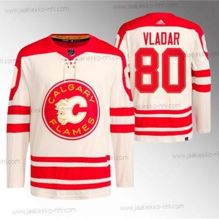 Miesten Calgary Flames #80 Daniel Vladar 2023 Kerma Klassinen Primegreen Ommeltu Paita